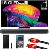 LG 77 Inch OLED evo AI C6H 4K Smart webOS TV (2026) OLED77C6HUP Bundle with Samsung HW-Q600F 3.1.2ch Soundbar and Subwoofer, 2X HDMI Cable and Deco Gear Home Theater Beginner's Guide