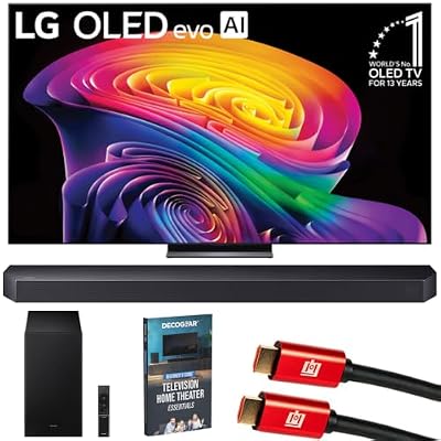 LG 83 Inch OLED evo AI C6H 4K Smart webOS TV (2026) OLED83C6HUP Bundle with Samsung HW-Q600F 3.1.2ch Soundbar and Subwoofer, 2X HDMI Cable and Deco Gear Home Theater Beginner's Guide
