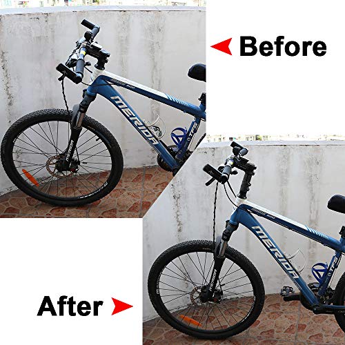 AMYIPO Bicycle Fork Stem Extender Bicycle Handlebar Neck Extender Aluminium Alloy Stem Riser Suitable for Mountain Bike, Road Bike (Black) - Thumbnail 5
