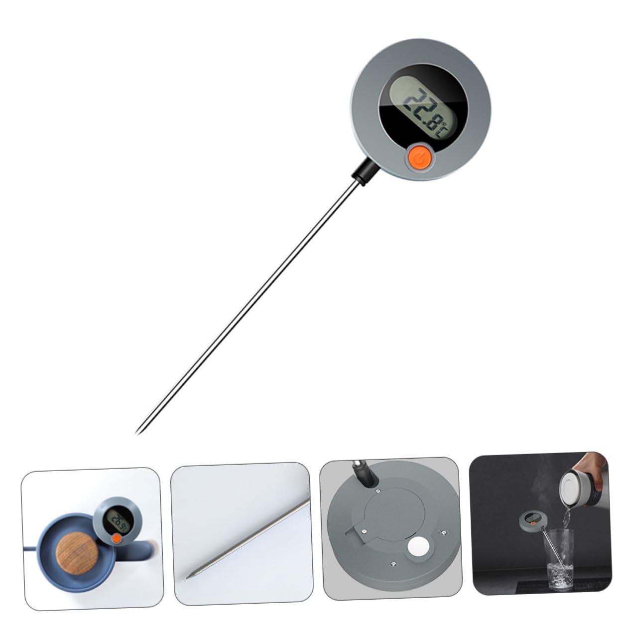 PRETYZOOM 2piezas Digital De Cocina Sonda Para Medir Temperatura De Alimentos y Agua Lectura Instantánea y Precisión Alta Para Leche y Bbq Diseño Práctico y Seguro Para Uso Familiar