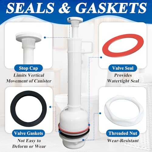 Flush Valve Replacement for 211-1112, Compatible with Mansfield Toilet Tank Models Water Saver Flush Valve, Toilet Replacement Parts, For all Trip Levers, Plastic - Thumbnail 4