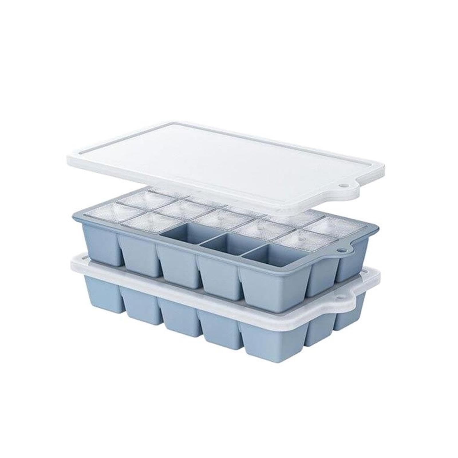 Stampi for cubetti di ghiaccio in silicone da 2 pezzi 15 griglie