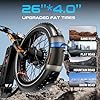 2025 eAhora Romeo Pro Ⅱ 4000W 46MPH Electric Bike for Adults, 70AH 200+ Miles Long Range Ebike, 26" Fat Tire Air Damper Full Suspension Electric Mountain Bike with APP Control & Off-Road Electric Bike #4