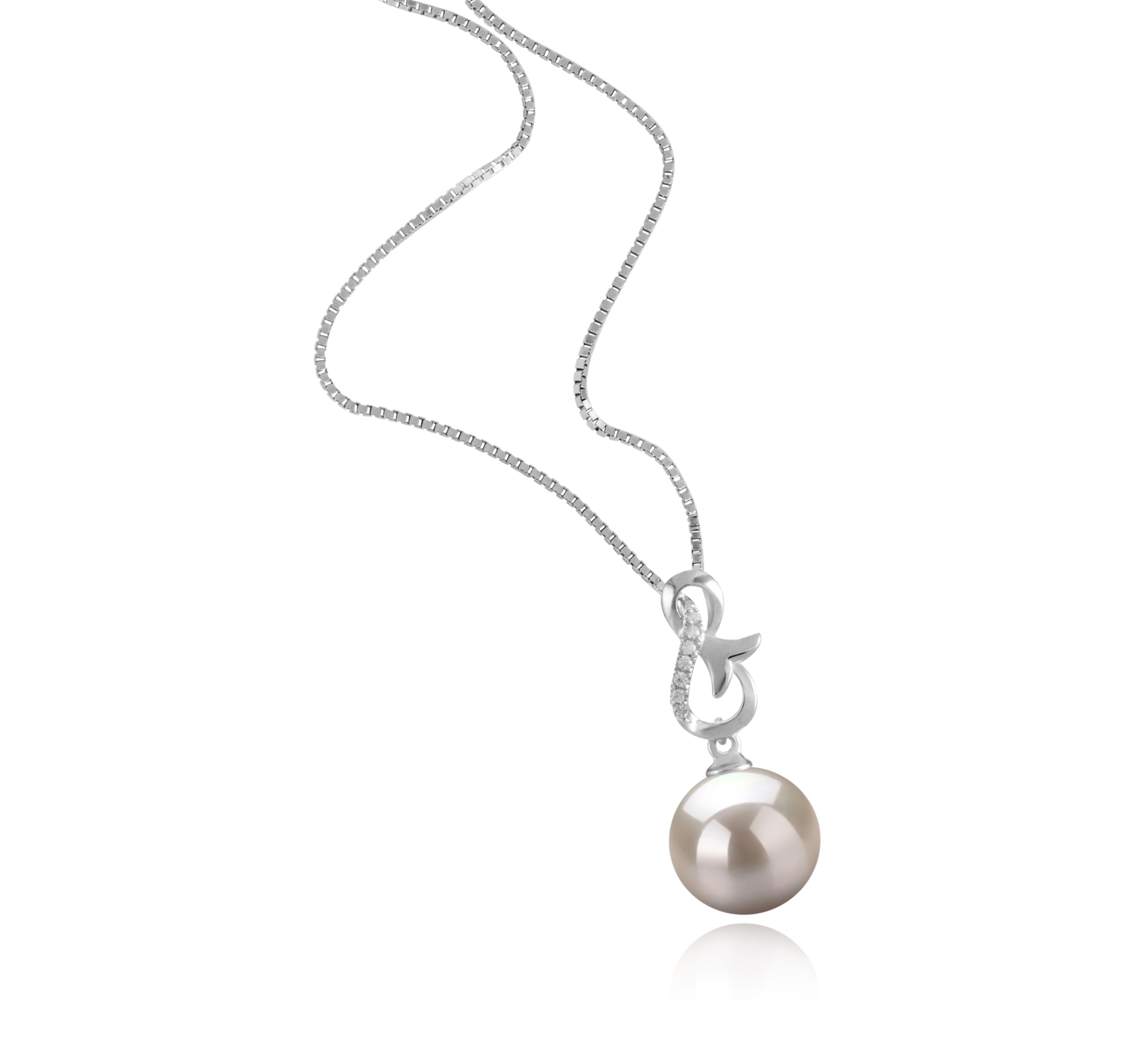 Hazel White 9-10mm AAAA Quality Freshwater 925 Sterling Silver Cultured Pearl Pendant For Women