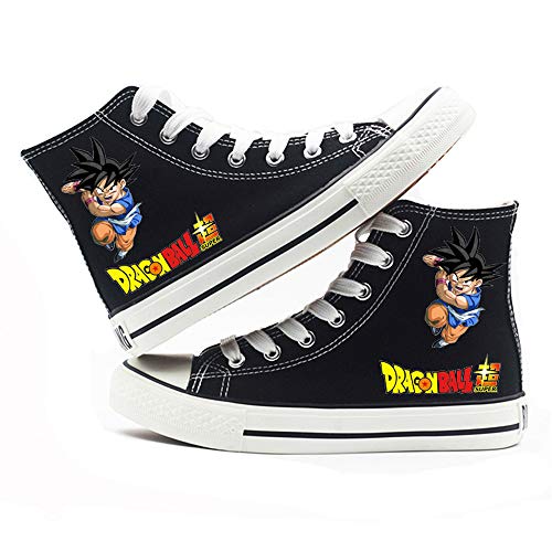 SHIQI-DYMX Anime Dragon Ball Cosplay Zapatos De Lona Pintados A Mano Cos...