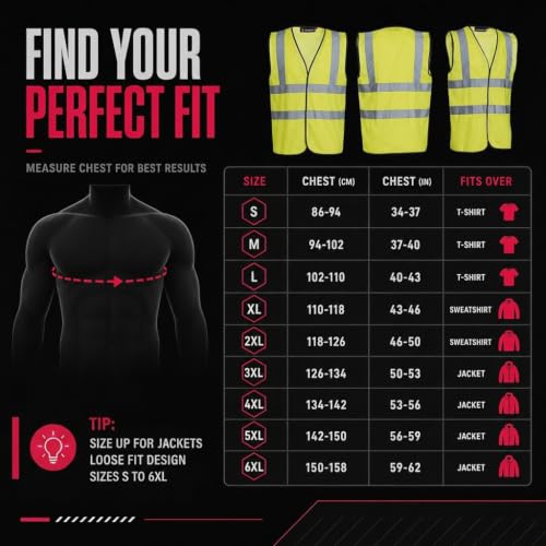 Blackrock Gilet haute visibilité jaune, gilet de sécurité réfléchissant – vue 6
