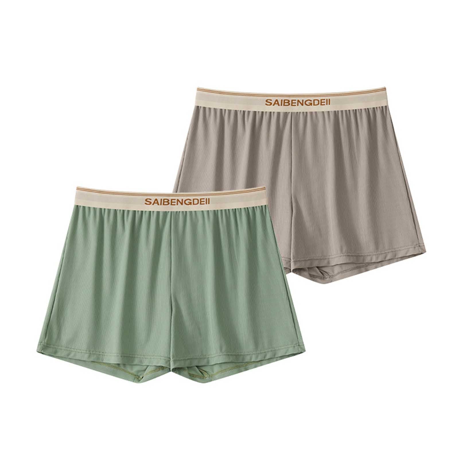 Breathable Boxers for Men 2PC Color Block Lounge Daily Wear Underpants Soft Stretch Elastic Waist Mid Rise Underwear