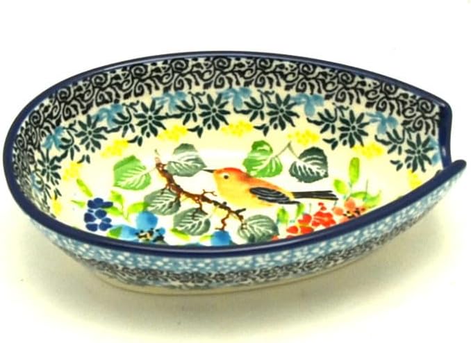 Polish Pottery Spoon Rest - Unikat Signature - U5098