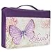 Purple Botanic Butterfly Blessings "Blessed" Bible / Book Cover - Jeremiah 17:7 (Large)