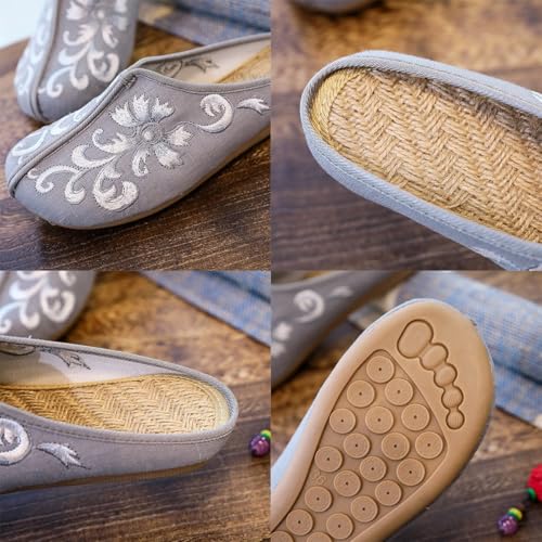 Chaussons en lin contre pieds fatigués : mules plates légères - 7