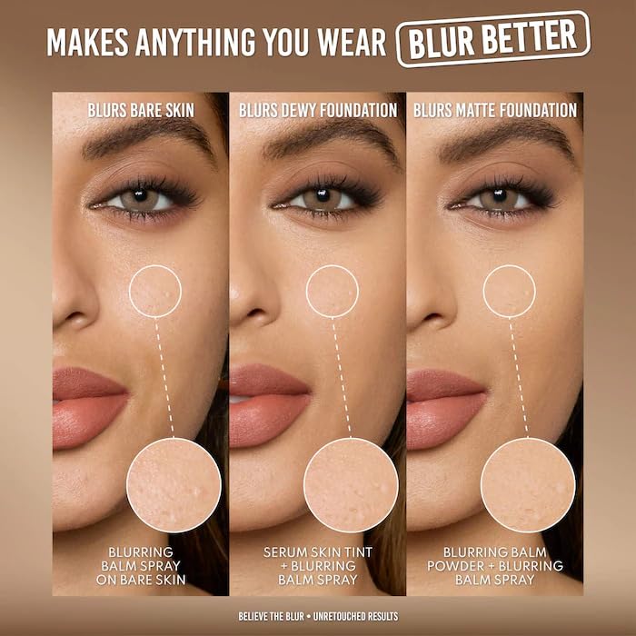 Yummy Skin Liquid Blurring Balm Mattifying Setting Spray, Matte Finish, with Niacinamide, 3.3 oz, Vegan