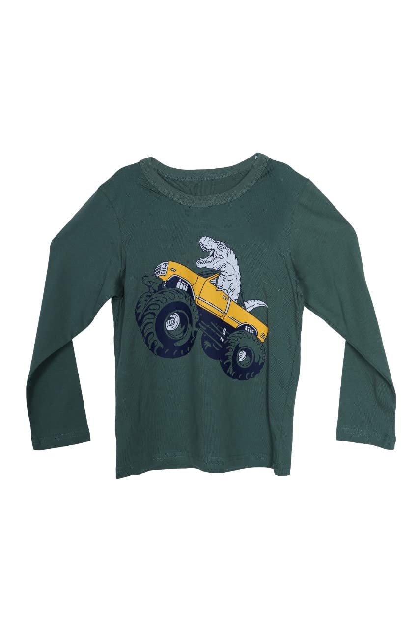 GenericBoys Long Sleeve T-Shirt with Dinosaur in Monster Truck