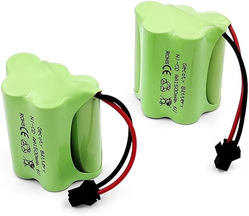 Miniatura 3 de Batería RC de 6 V, paquete de 2 baterías recargables de Ni-Cd de 1500 mAh de 5 celdas AA con enchufe SM 2P para autos de acrobacias RC, camiones,