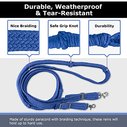 Harrison Howard Braided Nylon Western Barrel Reins #TOP26