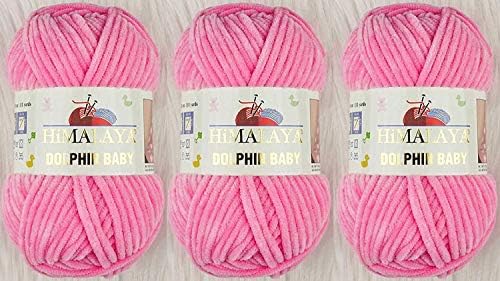 3 Skeins Himalaya Dolphin Baby Yarn 395 Yards 3x100gram Super Bulky Baby Blanket Yarn (80309) image 3