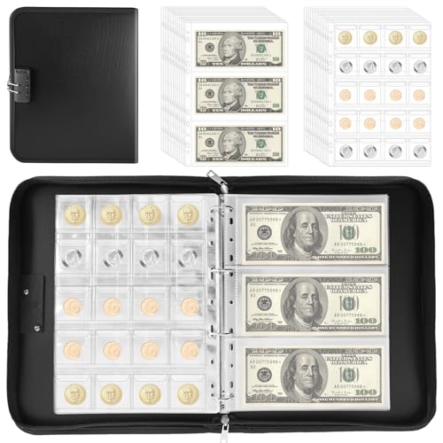 Bangzi Coin Collection Book with Lock & Fireproof 400 Pockets