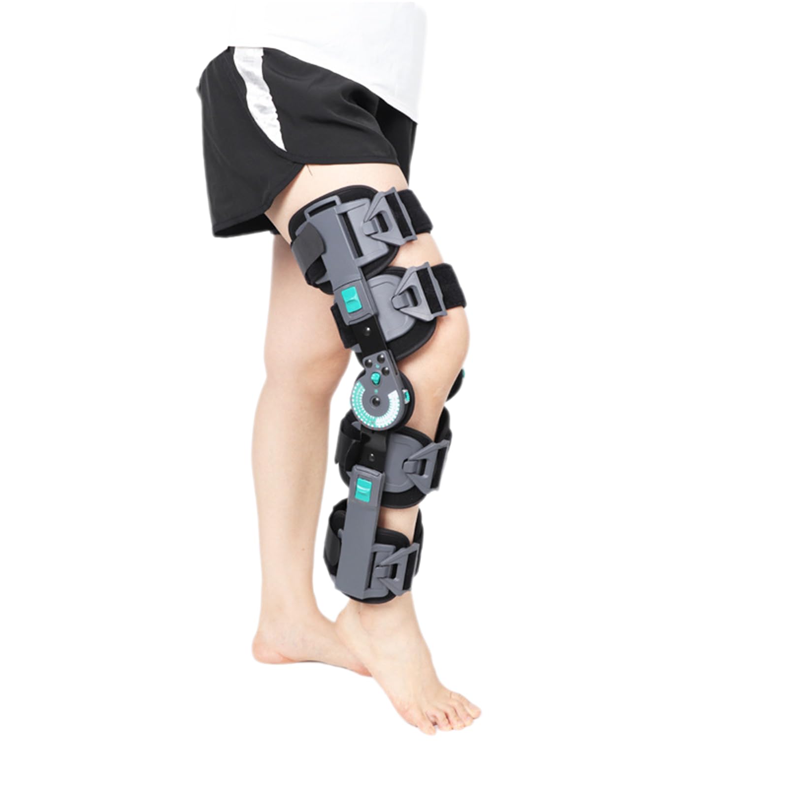 SFKLYU Post Op Knee Brace Tutori per Ginocchio Regolabili con Cerniera Rom Tutori per Ginocchio Ortopedici Immobilizzatore Stabilizzatore per Rottura del Menisco, Artrite, ACL