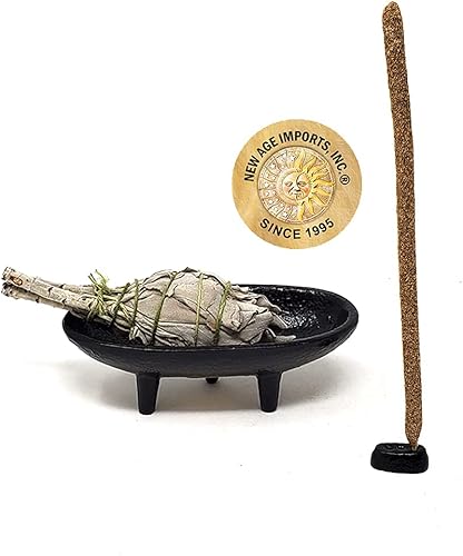 Miniatura 7 de Quemador de incienso de hierro fundido de 4 pulgadas de largo 2 pulgadas de alto, ideal para manchas, quemar incienso, uso ritual, decoración, etc.