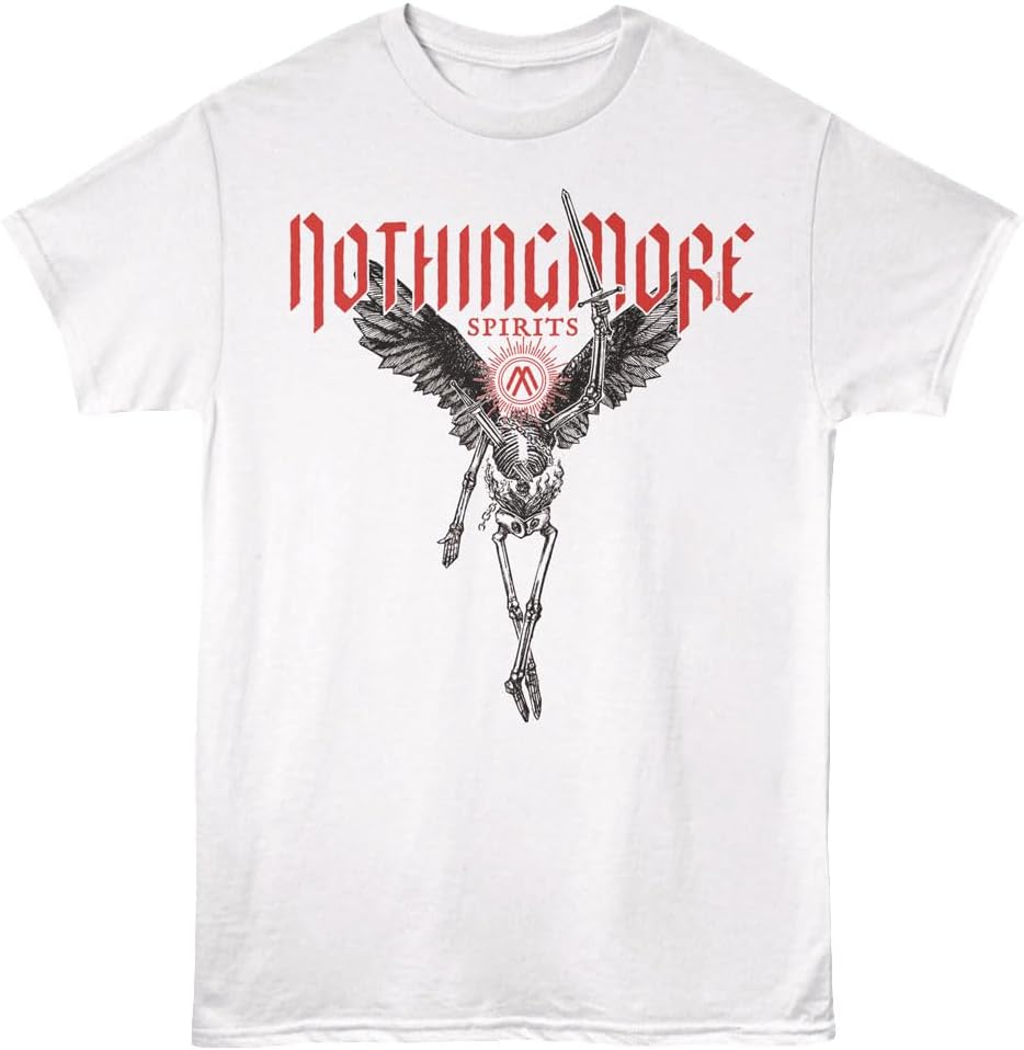 Nothing More T Shirt for Men & Women Spirits White Graphic Crew Neck, Short Sleeve Tee - American Rock Band T Shirts