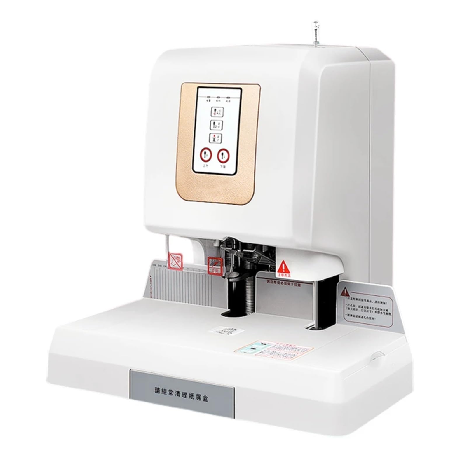 Macchina rilegatrice, GD569 Mac automatica for rilegatura di buoni, punzonatrice elettrica da 5 cm, mac for l'installazione di colla for tubi con rivettatura a caldo per ufficio e uso domestico(Set2)