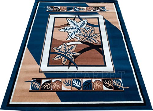 Image of Modern Carpet Velvet Touch 6.0X 8.0 Feet Teal Blue A