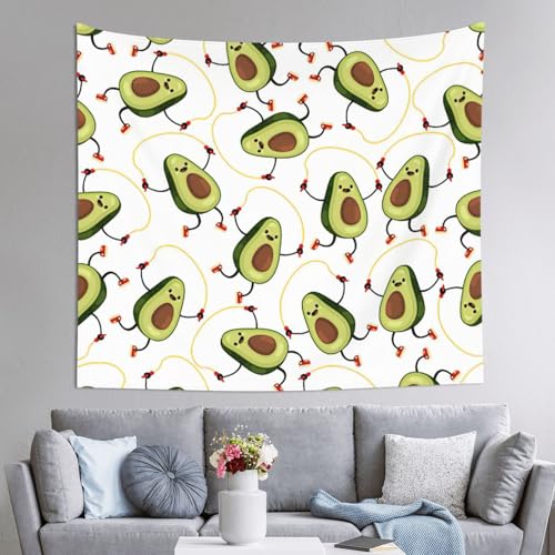 Tapisserie avocat amusante JEJEA pour apporter de la joie dans votre chambre