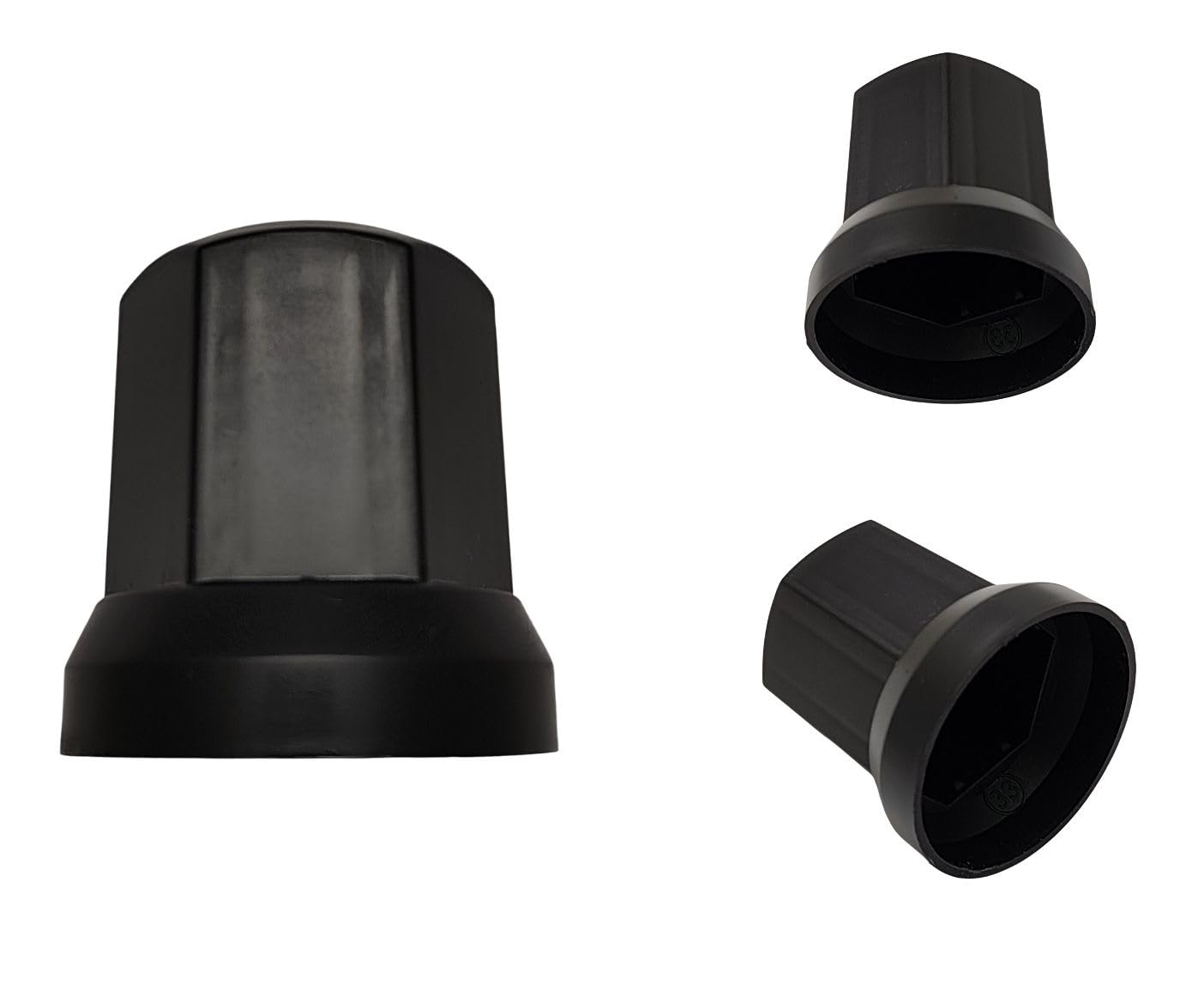 Lot de 50 capuchons d'écrous de roue 33 mm Noir Pour camion voiture Remorque Long Cache écrou de roue Capuchon de protection