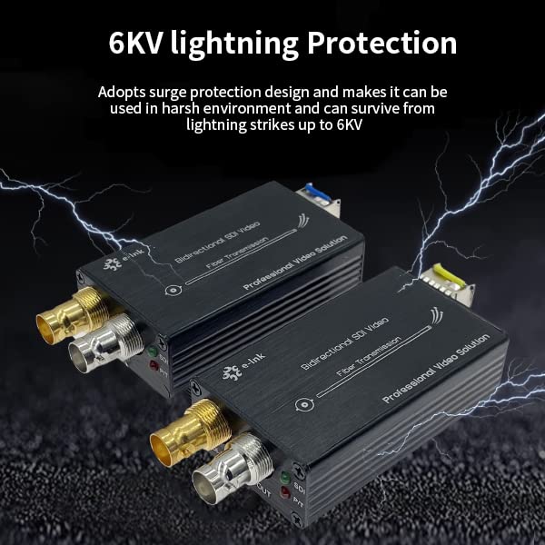 Image of Mini Bidirectional 3G /HD SDI Fiber Extender 1080P 60Hz Micro Bi-Directional SDI Over Fiber Converter Broadcast Level SDI Video Optical Transceiver Single-Mode Single Fiber 20km