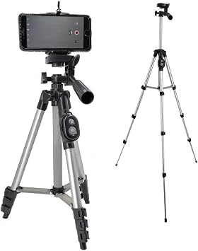 teknosepetim Profesyonel Foto raf Video  ekimi 106 Cm Tripod Telefon Tutucu 3388 Bluetooth Kumandal  Tripot