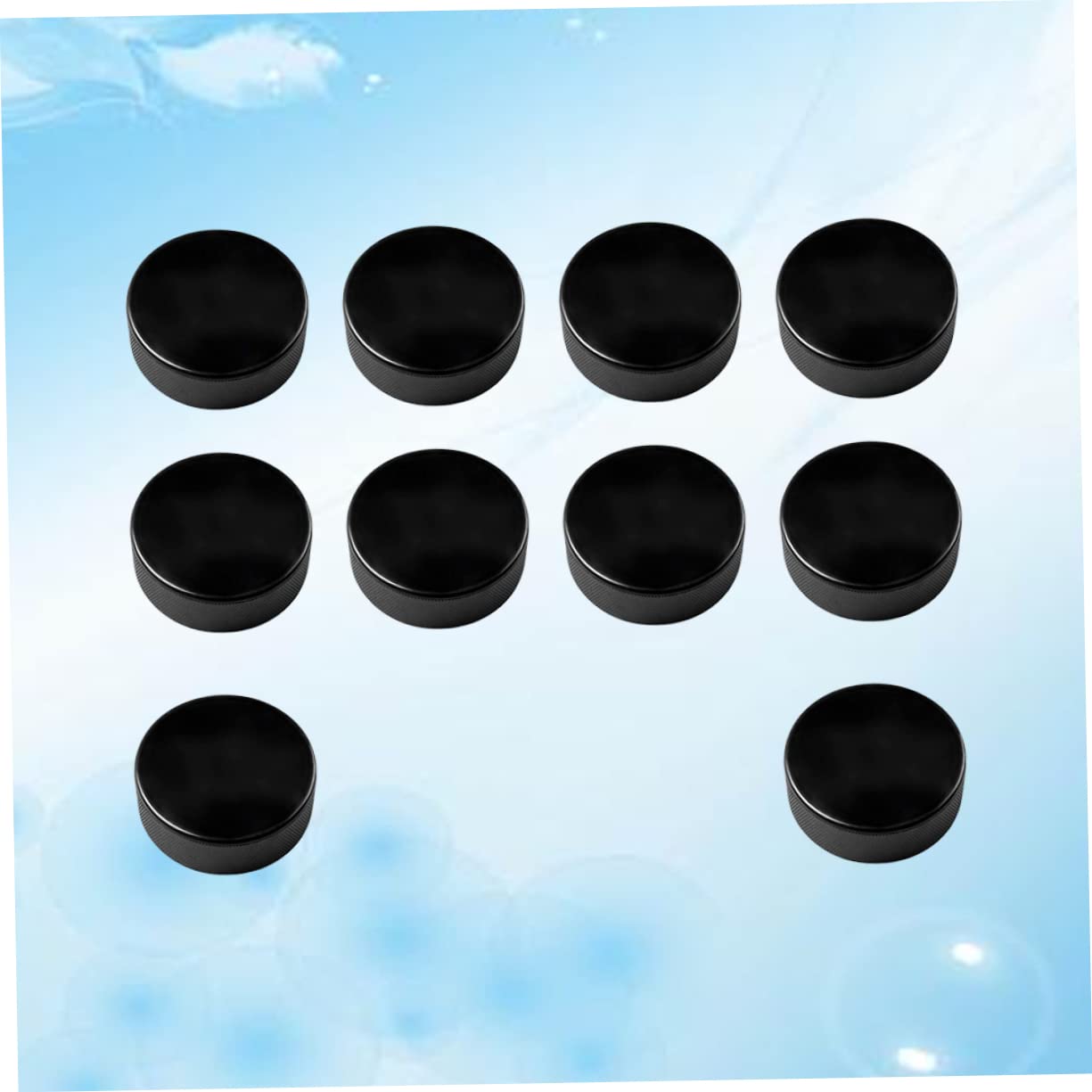 BESPORTBLE Rondelles de Hockey Glace Professionnelles PU, Lot de 10 Pcs