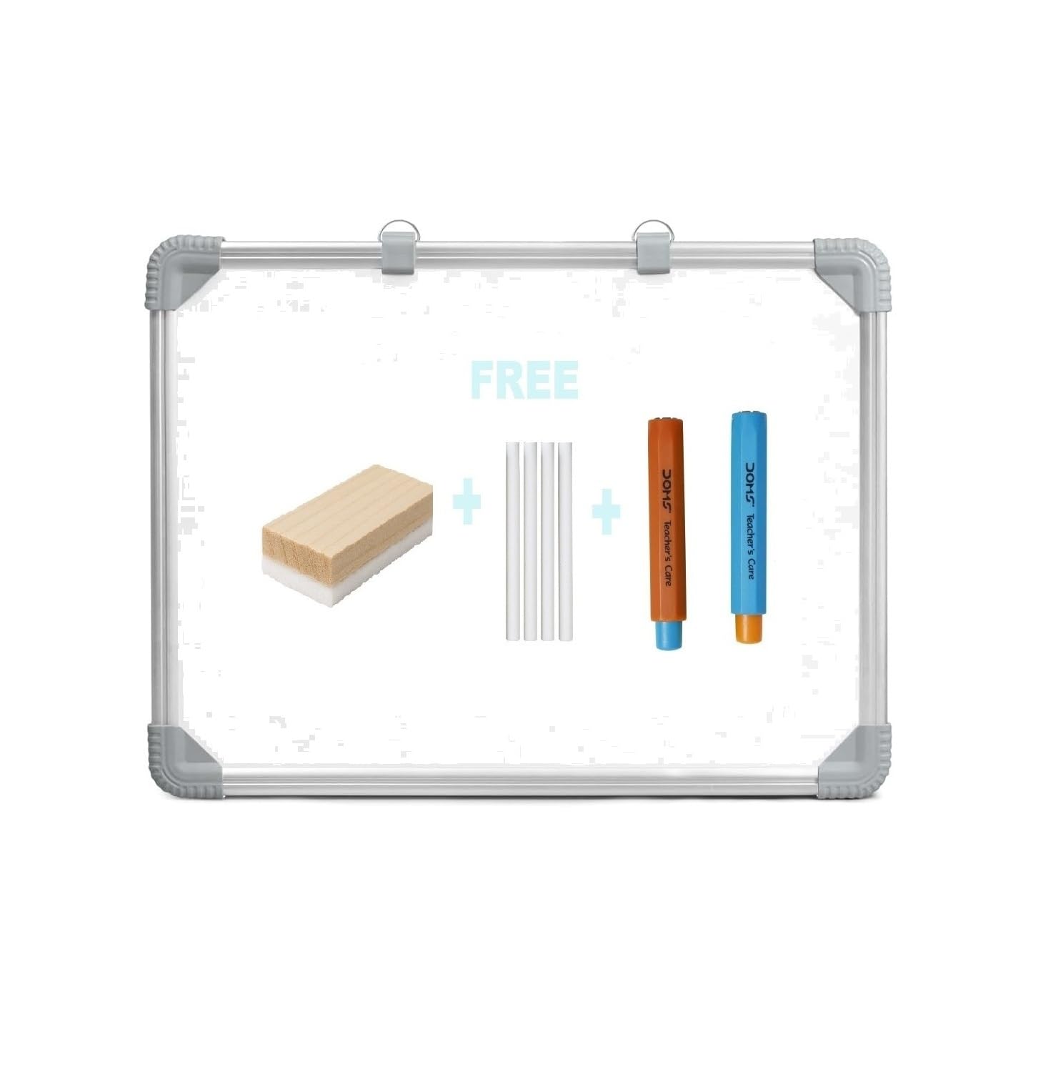 Preha The Smart Choice1.5x1 Feet Non-Magnetic Double Sided Whiteboard & Chalkboard Both Side Writing Board with 1 White Board Duster + 1 Chalk Box + 2 Chalk Holder Pack of 1-image-33