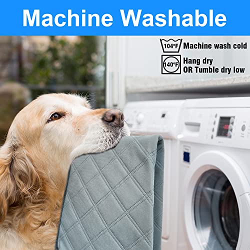 Image of RIOUSSI Washable Pee Pads for Dogs, Reusable, Absorbent, Leakproof, Non Slip Pet Puppy Pads for Potty Training. Light Gray, 31x36 Inch(4pack)