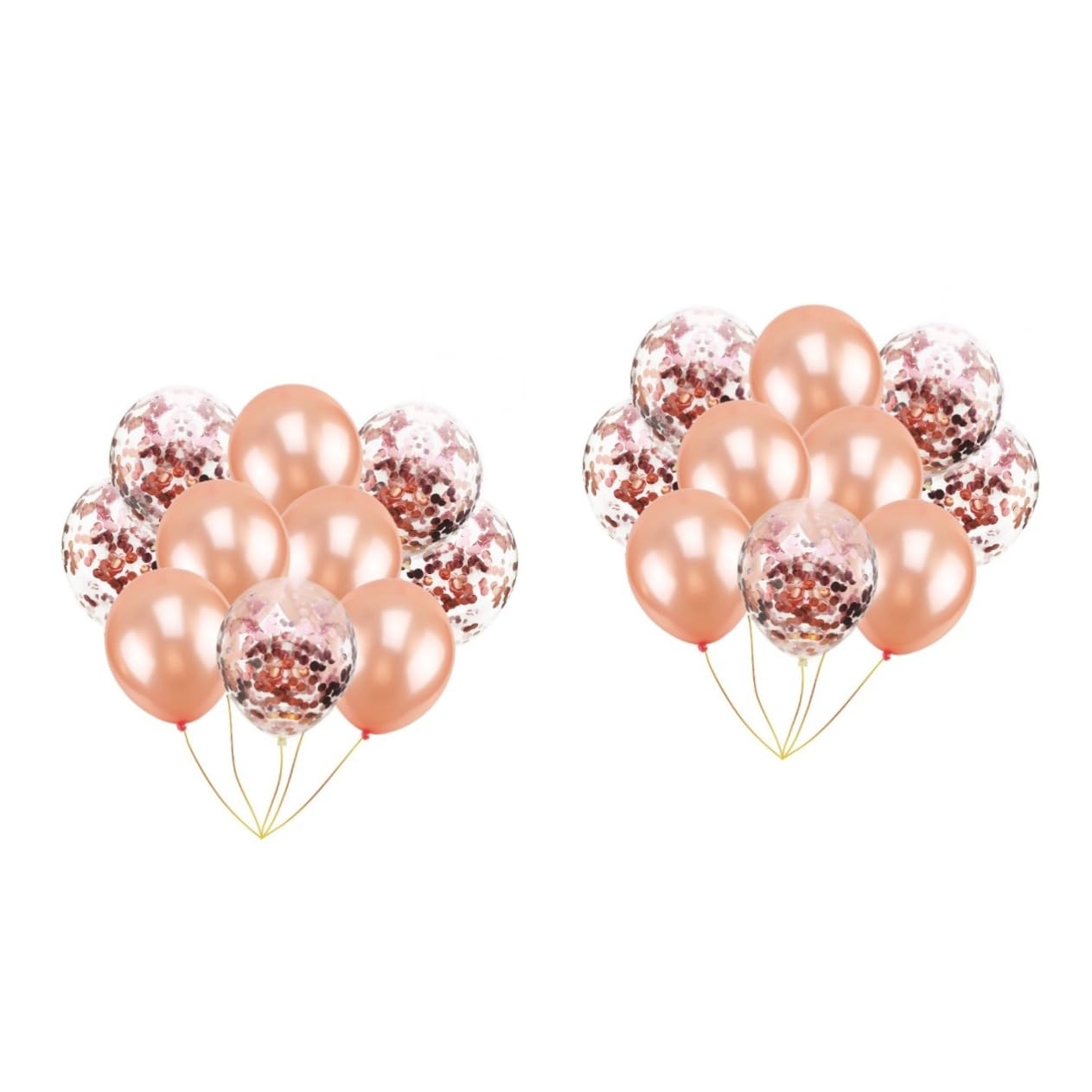 Toyvian 60pezzi Palloncini Trasparenti Con Glitter Oro e Confetti Rosa Per Feste Compleanni e Proposte Romantiche Decorazioni Per Matrimoni e Celebrazioni Speciali