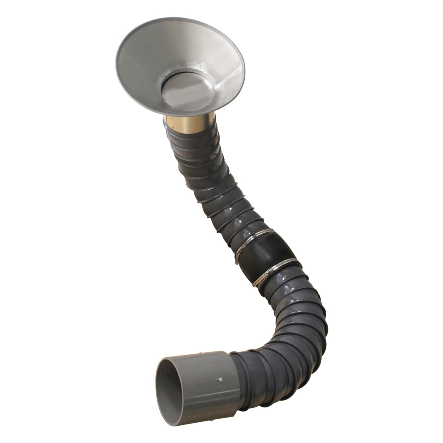Absaugarm schweißrauch absauganlage OD150mm Lötrauchabsaugung arm schweißrauchabsaugarm Rauchabsauger ABS Ventilation Rohr Absugrohr Für Labor Werkstatt Industrie (1m mit trichter)