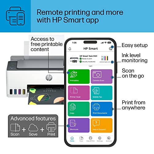 Hp Smart-Tank 5101 Wireless All-In-One Ink-Tank Printer With Up To 2 Years Of Ink Included (1F3Y0A) #TOP4