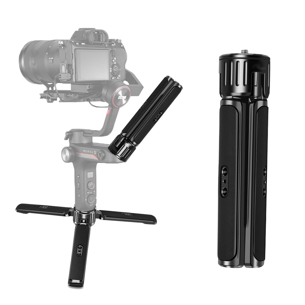 Akeipho Aluminum Heavy Duty Mini Tripod, Desktop Tabletop Stand Tripod for DSLRs Gimbals, Zhiyun Weebill/Crane/Lab, DJI Ronin S/SC/RS/RSC Series, Osmo