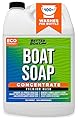 Premium Grade Boat Soap Marine Concentrate Cleaner Boat Wash Soap and Wax for Fresh and Salt Water Use Clean Fiberglass Boat Hulls Boat Cleaning Supplies RV Products 1 Gallon Boat Cleaner