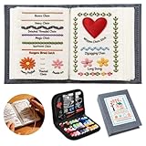 lafo Stickbuch zum Selber sticken, Sticken für Anfänger Set mit 143 Stich-Schrittanleitungen, Embroidery Kit mit Stoff & Werkzeugen
