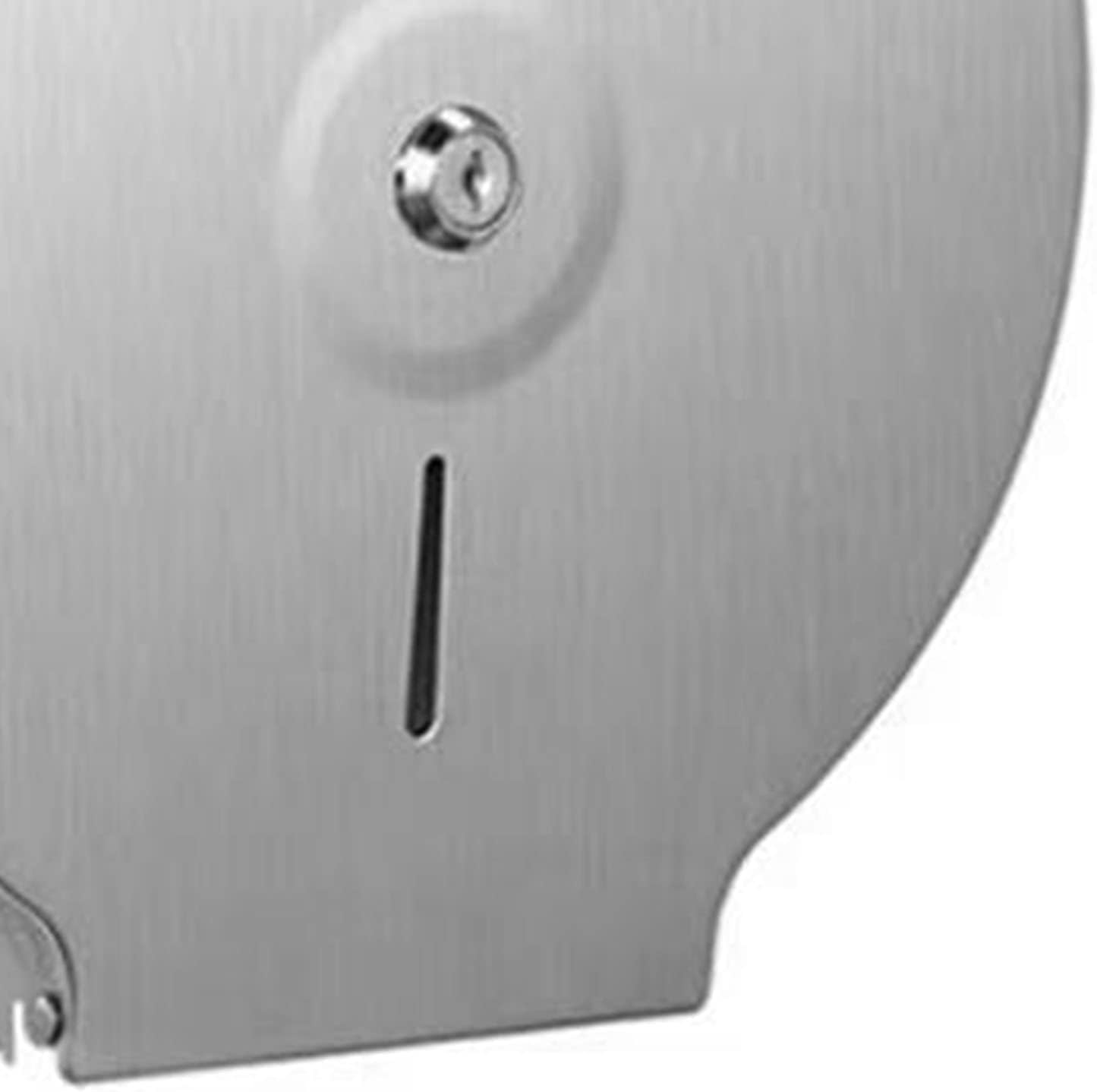 Dispensador de Papel Higiénico, Montaje en Pared Portarrollos de Papel Higiénico de Acero Inoxidable, Soporte Rollo Papel de para Baños Públicos, 26cm Diámetro, 6cm Mandril (2 Piezas)