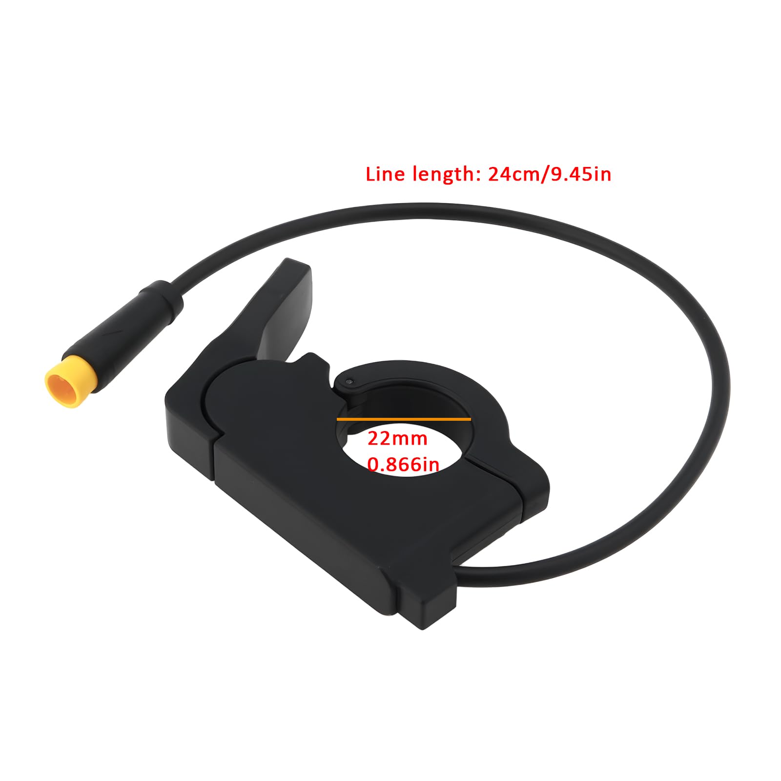 Rower elektryczny przepustnica kciuka M8 wodoodporna wtyczka męska 3PIN kompatybilna z Bodywel E Bike, 24 cm