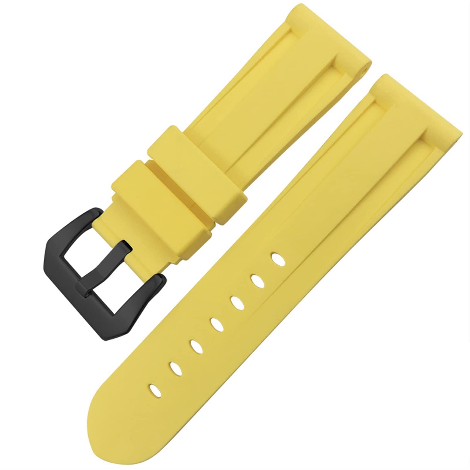 Bracelet caoutchouc Panerai 26mm réglable avec boucle papillon - 7