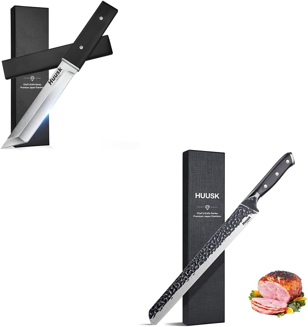 Huusk Outdoor Knives Bundle with Brisket Knife 11.6 Inch