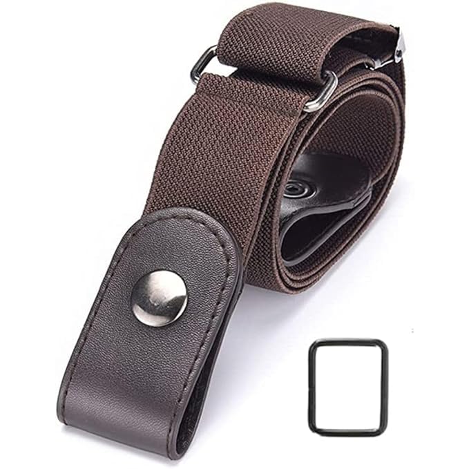 Buckle Free Comfortable Elastic Belt for Women or Men Elastic Stretch Belt Invisible No Show Waist Belt Jeans Pants Skirts (1 pic)-image-38