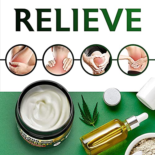 Hemp Techniques Hemp Cream for Muscle, Joint, Hips, Back, Neck, Knee, Elbow - Maximum Strength, Lotion Rub, CBS - Made… - Image 4