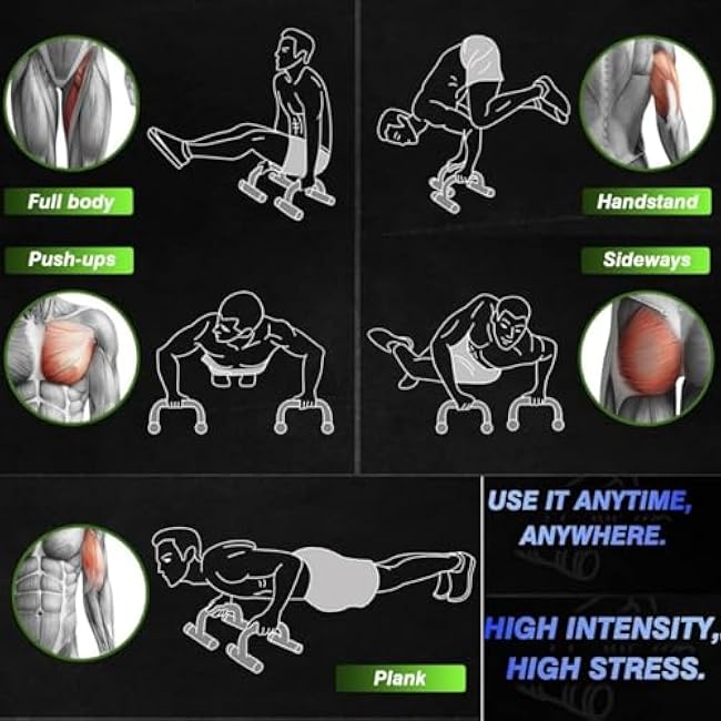 Push Up Bars Gym Exercise Equipment Fitness 1 Pair, Calisthenics Equipment, Pushup Handles with Cushioned Foam Grip and Non-Slip Sturdy Structure, Suitable for Men and Women