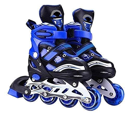Skating Shoes Inline Skates w/Light Up Wheels LED Flashing Roller Skates for Kids Boys Girls Adjustable Skating Shoes Comfortable Skate for Outdoor Fun with Roller Skates for 5-16 Yrs Boys and Girls.-image-45