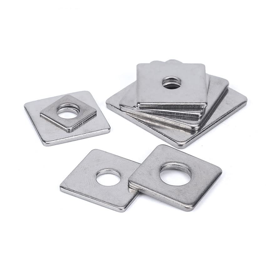 Generic 5/10pcs Stainless Steel Thick Plated Square Washers M8 M10 M12 M14 M16 Square Washers - (Inner Diameter: 8x25x2.0 (5PCS))