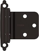 Vista 6 de Amerock BPR7629CZ Bisagra de gabinete de marco frontal Superposición variable de cierre automático montaje frontal Bronce champán Bisagra