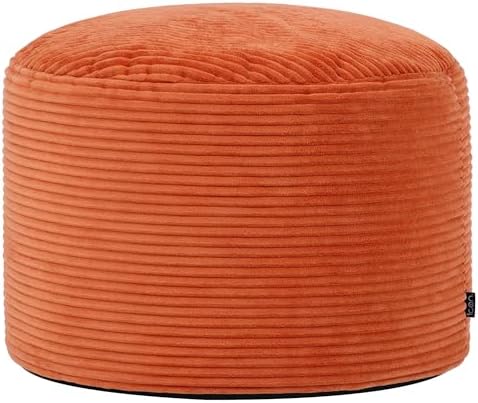 Icon Milano Tabouret Velours Côtelé, Pouf Rond, Pouf Repose Pieds...