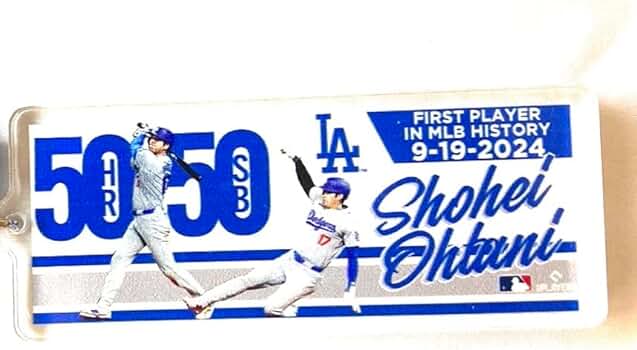 Amazon.co.jp: [MLB] 大谷翔平 50/50 記念 キーホルダー, ロサンゼルス